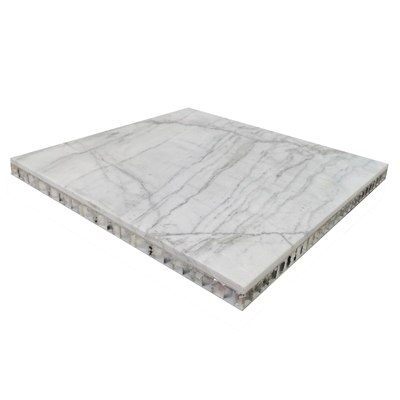 Aluminum honeycomb panel as stone backing board Panel alveolar de aluminio como tablero de soporte de piedra