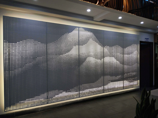 Aluminium Perforated Panel - square pitch round holes