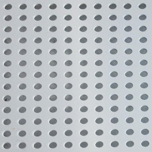Panel perforado de aluminio - Agujeros redondos cuadrados