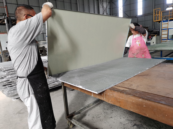 conjunto de panel de nido de abeja de aluminio